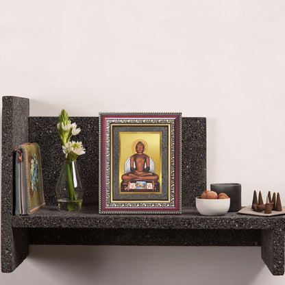 Diviniti 24K Gold Plated Mahavir (Classic) Divine Wall and Table Top Frame for Home Mandir & Office Decor | Luxury Spiritual Gift