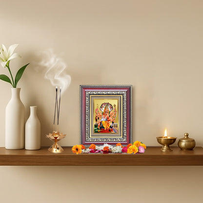 Diviniti 24K Gold Plated Narasimha (Classic) Divine Table Top Frame for Home Mandir & Office Decor | Luxury Spiritual Gift