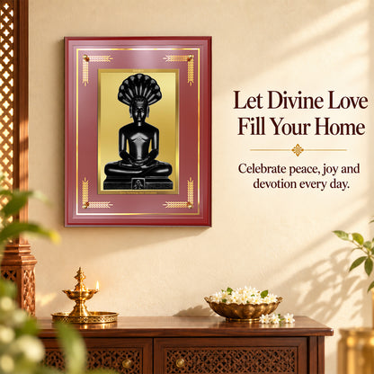 24K Gold-Plated Parshwanath Ji MDF Frame | Premium Gift Box | 27x35 CM