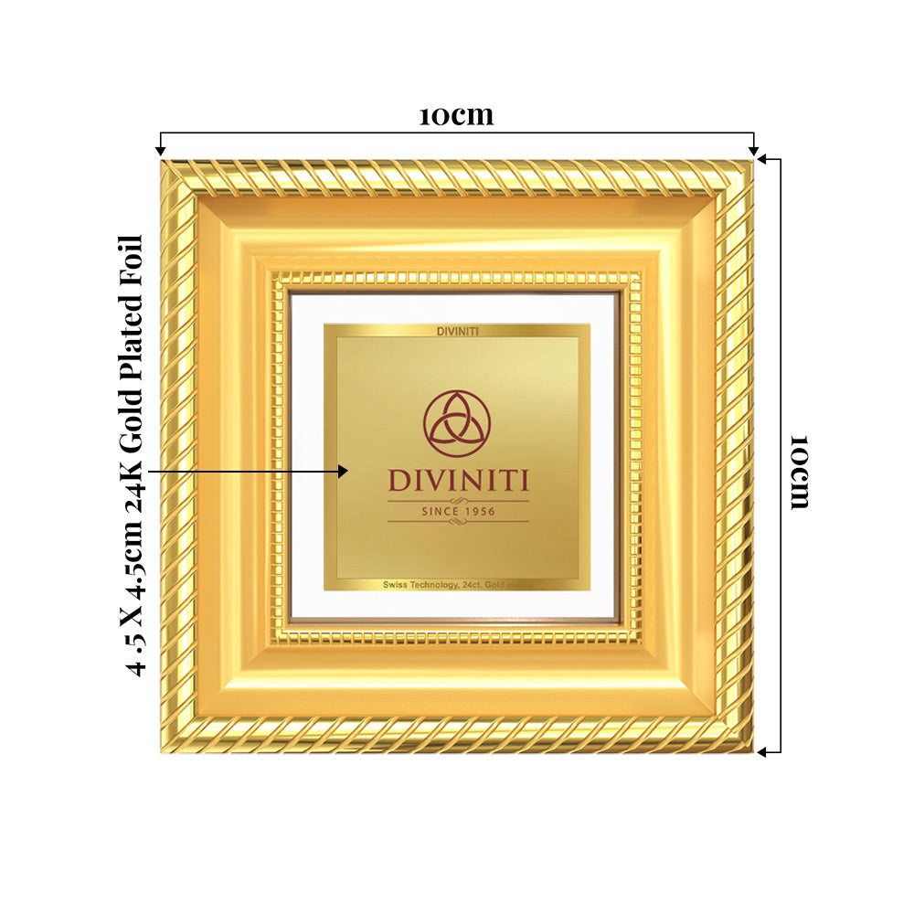 Diviniti Double Glass Frame Personalised Tabletop Photo Frame in 24K Gold Plated Foil | DG-015-S1A (Golden)