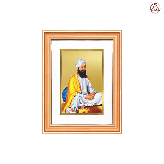 Baba Deep Singh Ji | Nihang Sikh and Martyr Wall Photo Frame in 24K Gold Plated Foil