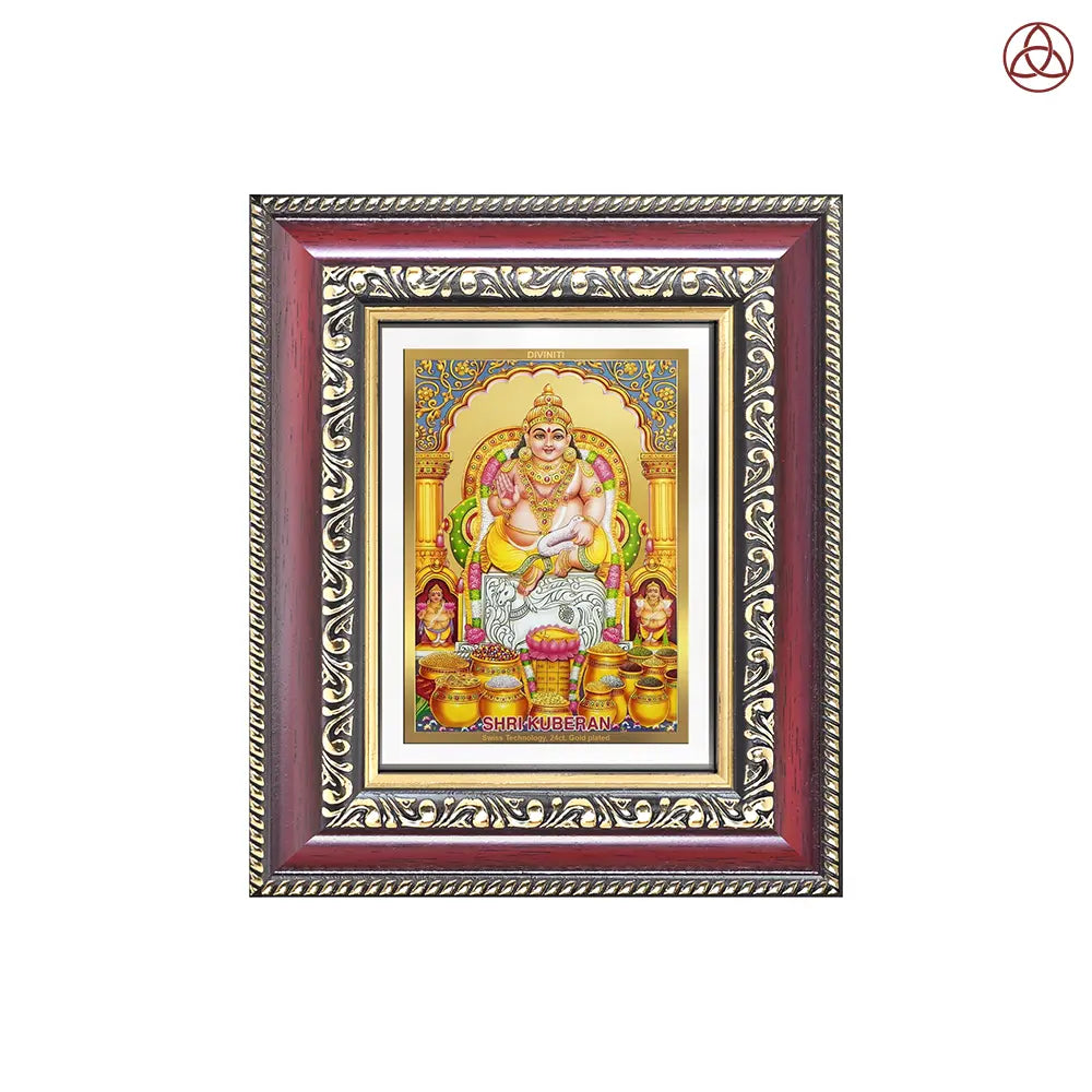Lord Kuber | God of Wealth Tabletop Frame in 24K Gold Plated Foil