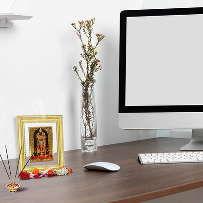 Diviniti 24K Gold Plated Ram Lalla (Classic) Divine Wall and Table Top Frame for Home Mandir & Office Decor | Luxury Spiritual Gift