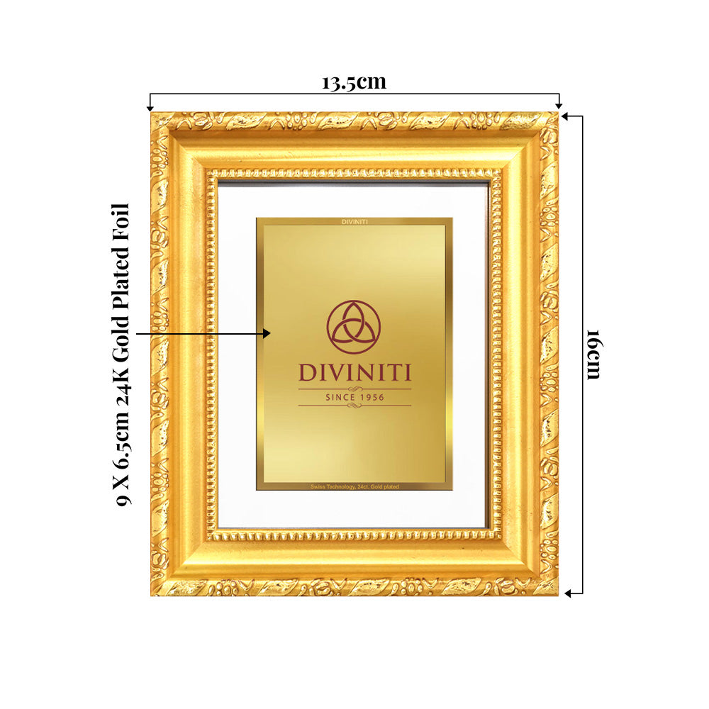 Diviniti Double Glass Frame Personalised Tabletop Photo Frame in 24K Gold Plated Foil | DG-103-S1