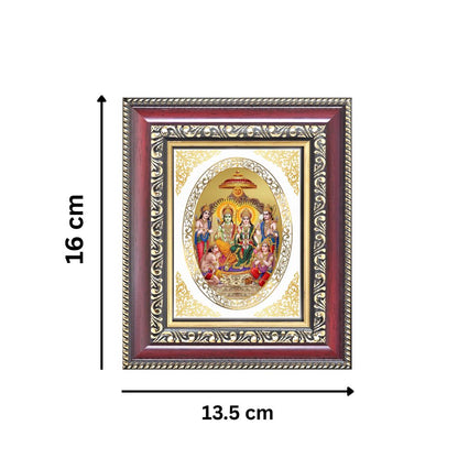 Diviniti 24K Gold Plated Ram Darbar Divine Table Top Frame for Home Mandir & Office Decor | Luxury Spiritual Gift