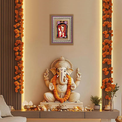 Diviniti 24K Gold Plated Mehndipur Balaji (Classic) Divine Wall Frame for Home Mandir & Office Decor | Luxury Spiritual Gift