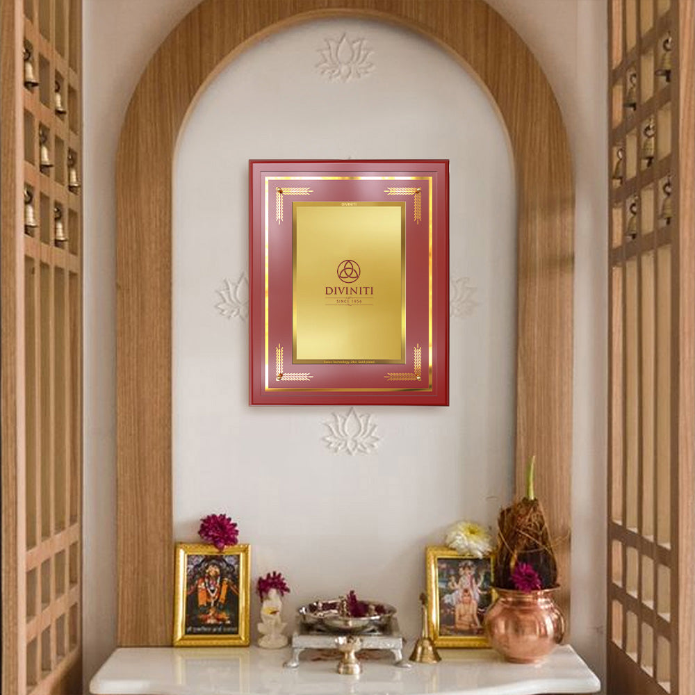 Diviniti MDF Frame Personalised Wall Mount Photo Frame in 24K Gold Plated Foil