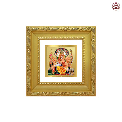 Lord Narasimha | The Fierce Protector Tabletop Frame in 24K Gold Plated Foil
