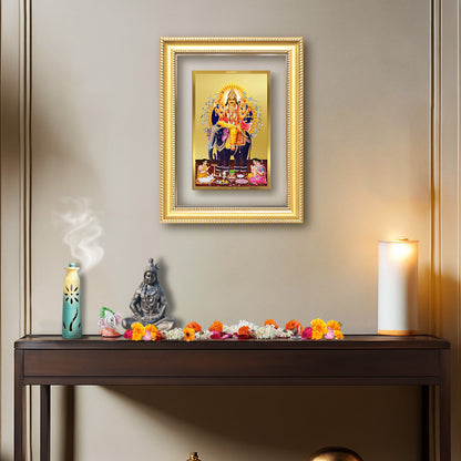 Diviniti 24K Gold Plated Vishvakarma (Classic) Divine Wall Frame for Home Mandir & Office Decor | Luxury Spiritual Gift
