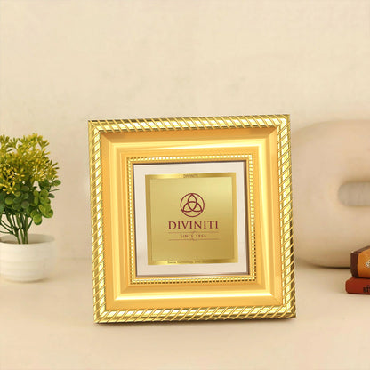 Diviniti Double Glass Frame Personalised Tabletop Photo Frame in 24K Gold Plated Foil
