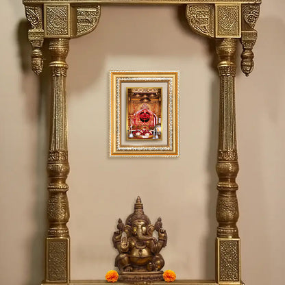 Diviniti 24K Gold Plated Salasar Balaji (Classic) Divine Wall and Table Top Frame for Home Mandir & Office Decor | Luxury Spiritual Gift
