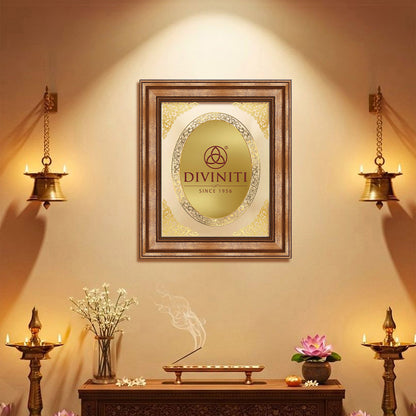 Diviniti Double Glass Frame Personalised Wall Photo Frame in 24K Gold Plated Foil
