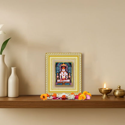 Diviniti 24K Gold Plated Adinath Divine Table Top Frame for Home Mandir & Office Decor | Premium Jain Spiritual Gift
