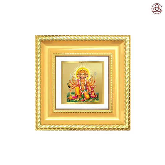 Panchmukhi Hanuman | Five-Faced Hanuman Tabletop Frame in 24K Gold Plated Foil