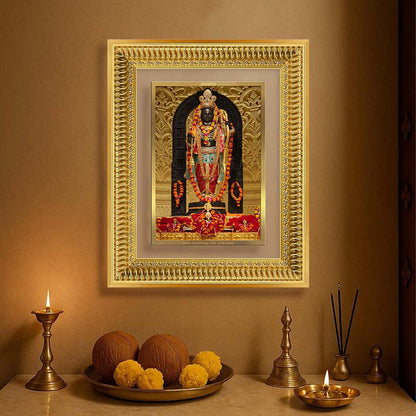 Diviniti 24K Gold Plated Ram Lalla (Classic) Divine Wall Frame for Home Mandir & Office Decor | Luxury Spiritual Gift