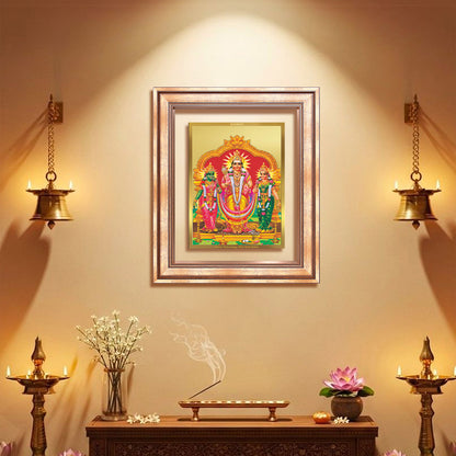 Diviniti 24K Gold Plated Murugan Velli (Classic) Divine Wall Frame for Home Mandir & Office Decor | Luxury Spiritual Gift