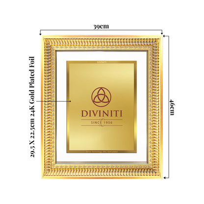 Diviniti Double Glass Frame Personalised Wall Photo Frame in 24K Gold Plated Foil | DG-022-S4