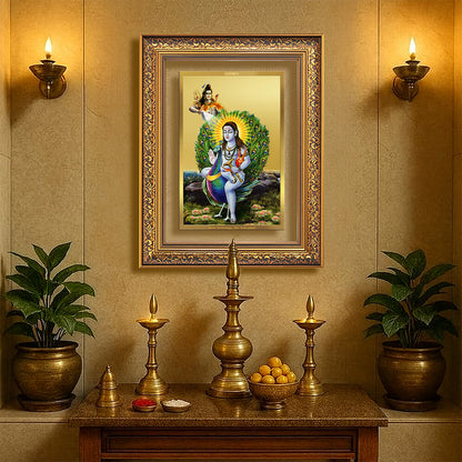 Diviniti 24K Gold Plated Baba Balak Nath Divine Wall Frame for Home Mandir & Office Decor | Luxury Spiritual Gift