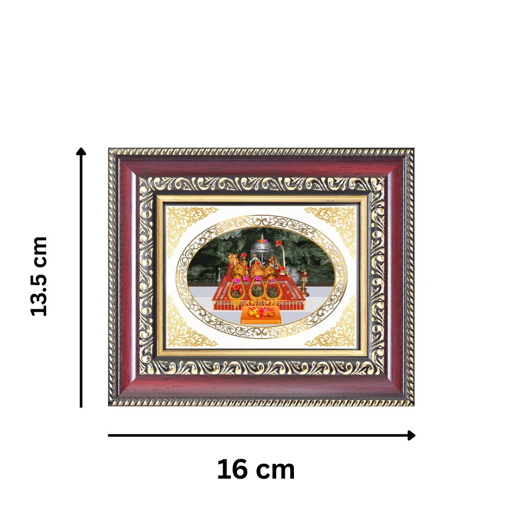 Mata Ka Darbaar Divine Durga Darshan Sacred Navratri Blessings Royal Tabletop Frame in 24K Gold Plated Foil