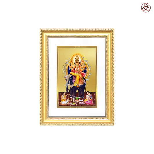 Lord Vishwakarma | Divine Architect of the Universe Wall Photo Frame in 24K Gold Plated Foil