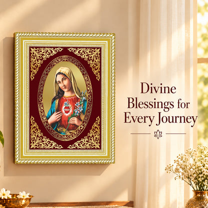 24K Gold-Plated Mother Mary BG Frame | Premium Gift Box | 26x20 CM