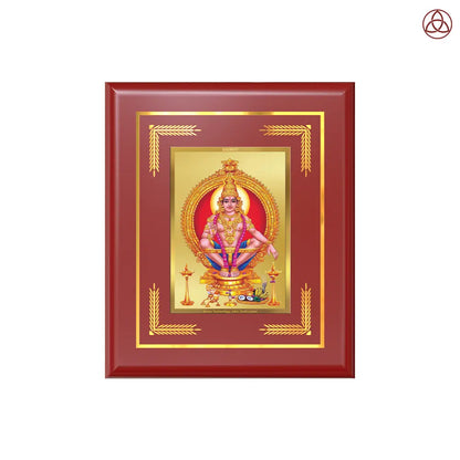Lord Ayyappan | Hariharan for Wall & Tabletop Photo Frame in 24K Gold Plated Foil