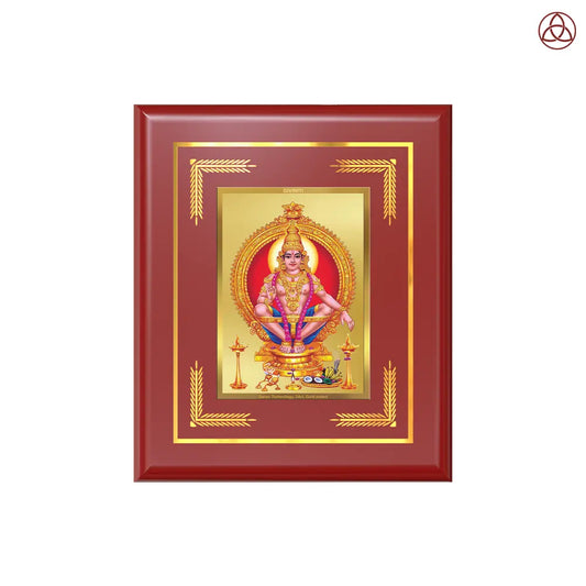 Lord Ayyappan | Hariharan for Wall & Tabletop Photo Frame in 24K Gold Plated Foil