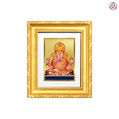 Dagdu Ganesh | Shri Dagdusheth Halwai Ganpati Wall Hanging & Tabletop Frame in 24K Gold Plated Foil
