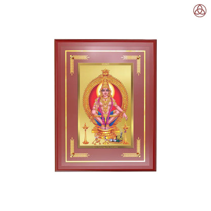 Lord Ayyappan | Hariharan Wall Photo Frame for Home Decor in 24K Gold Plated Foil