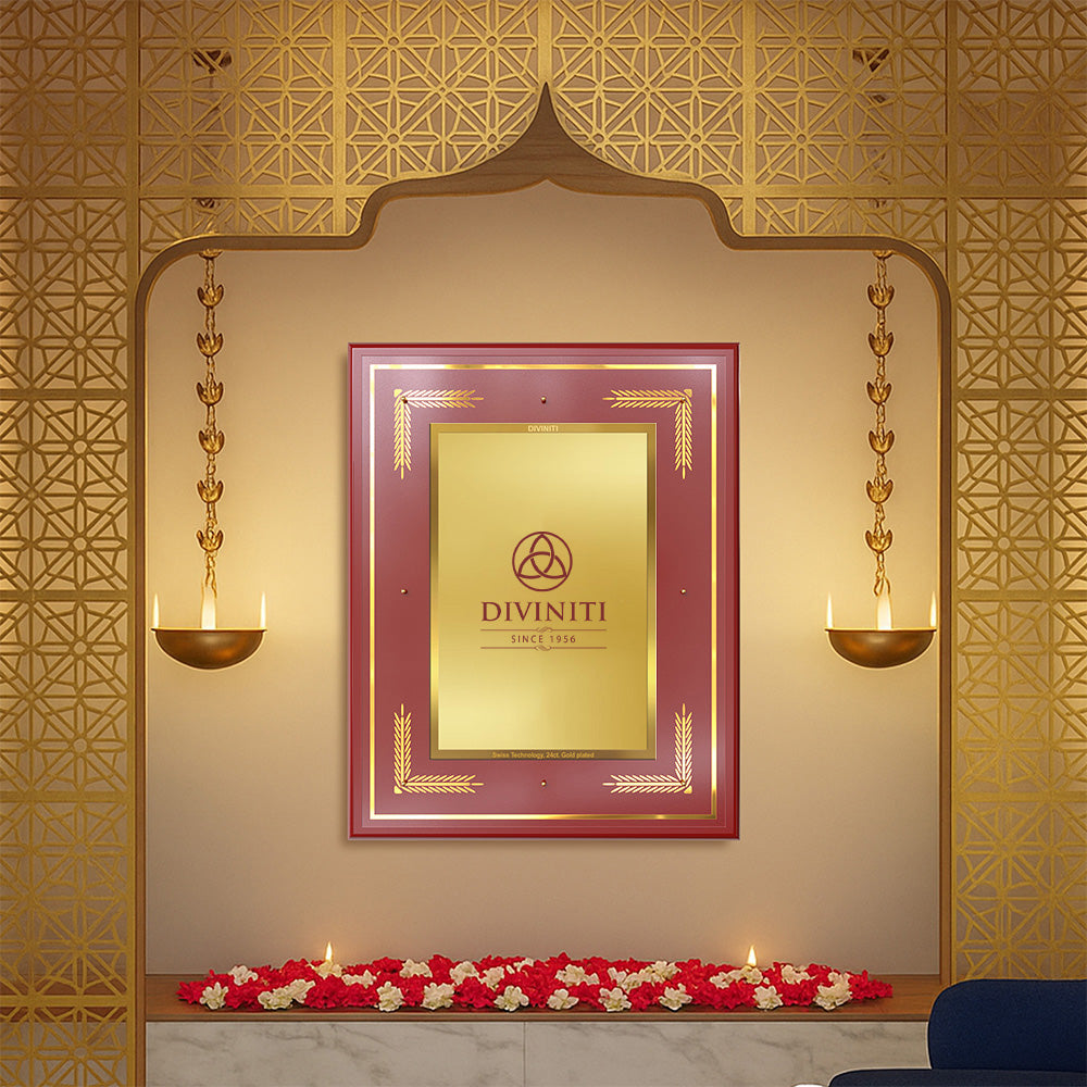 Diviniti MDF Frame Personalised Wall Mount Photo Frame in 24K Gold Plated Foil