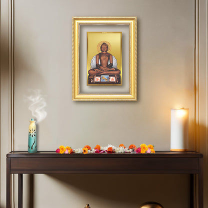 Diviniti 24K Gold Plated Mahavir (Classic) Divine Wall Frame for Home Mandir & Office Decor | Luxury Spiritual Gift