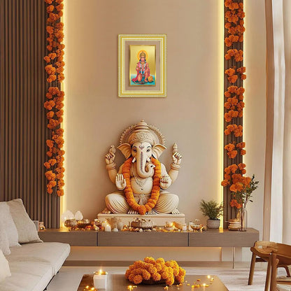 Diviniti 24K Gold Plated Ashirwad Hanuman (Classic) Divine Wall Frame for Home Mandir & Office Decor | Luxury Spiritual Gift