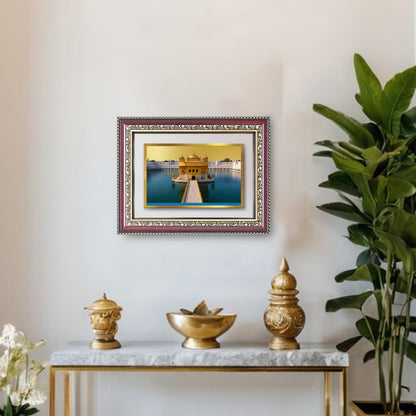 Diviniti 24K Gold Plated Golden Temple (Classic) Divine Wall Frame for Home Mandir & Office Decor | Luxury Spiritual Gift