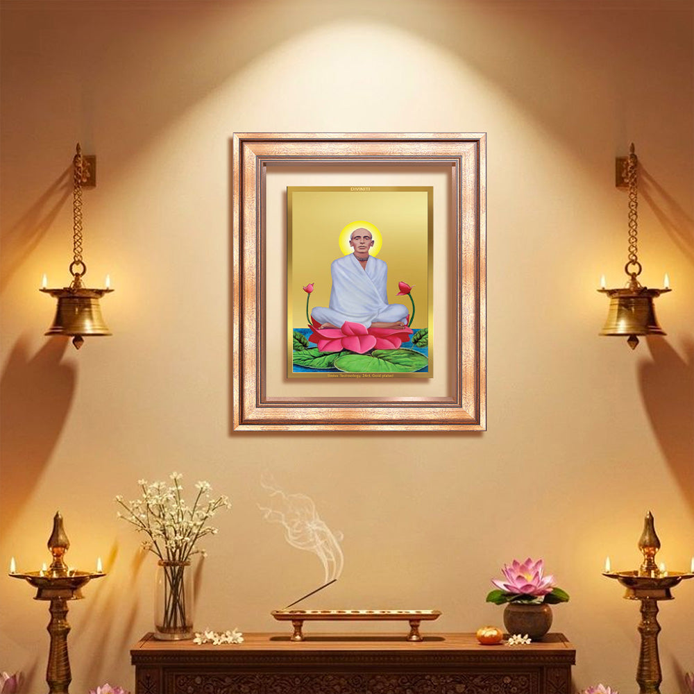 Diviniti 24K Gold Plated Ram Thakur (Classic) Divine Wall Frame for Home Mandir & Office Decor | Luxury Spiritual Gift