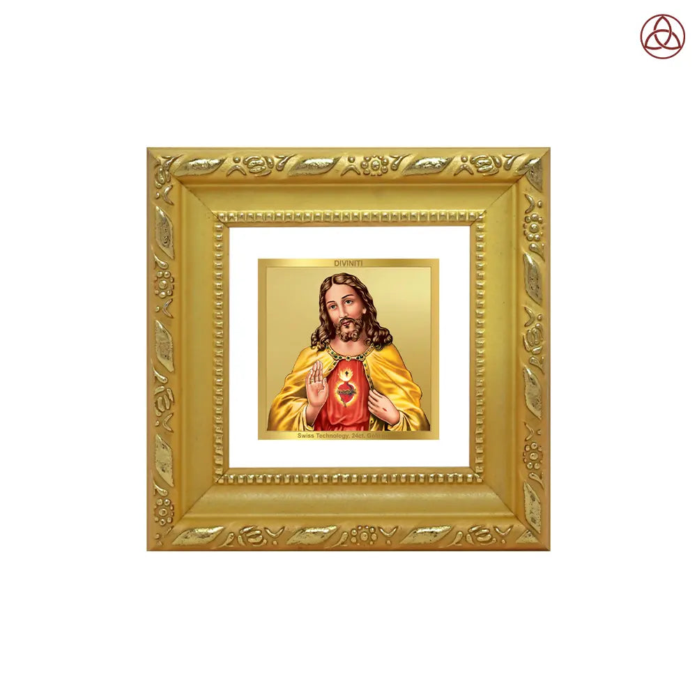 Jesus Christ | Symbol of Peace, Sacrifice & Redemption Tabletop Frame in 24K Gold Plated Foil
