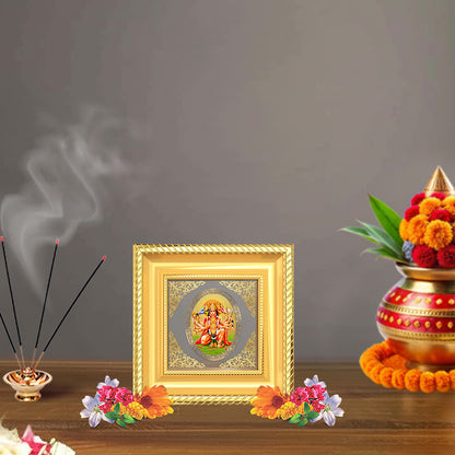Panchmukhi Hanuman | Divine Five-Faced Hanuman Royal Tabletop Photo Frame in 24K Gold Plated Foil