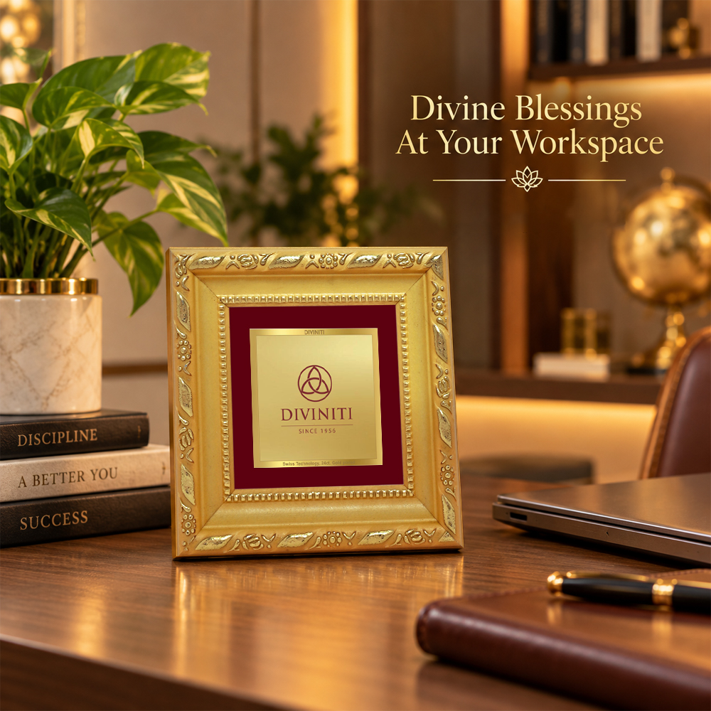 24K Gold-Plated Personalized Frame | Premium Gift Box | 10x10 CM