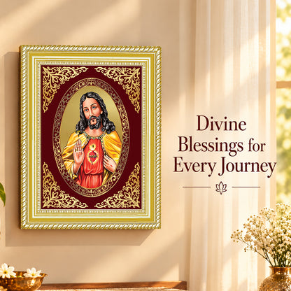 24K Gold-Plated Jesus BG Frame | Premium Gift Box | 26x20 CM