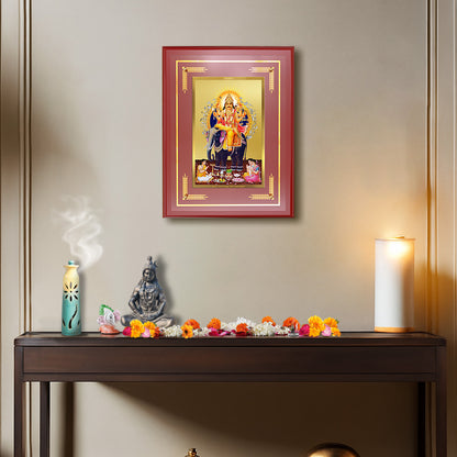 Diviniti Lord Vishvakarma Wall Photo Frame in 24K Gold Plated Foil | Creation, Skill & Divine Craftsmanship