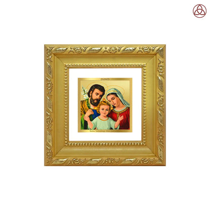 Holy Family | Symbol of Love, Unity & Grace Tabletop Frame in 24K Gold Plated Foil