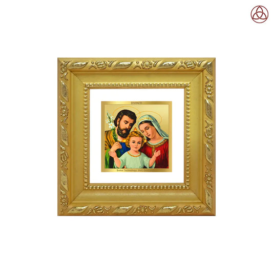 Holy Family | Symbol of Love, Unity & Grace Tabletop Frame in 24K Gold Plated Foil