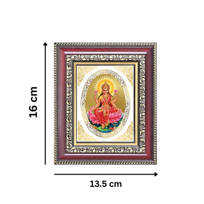 Goddess Lakshmi Divine Wealth & Prosperity Sacred Royal Tabletop Frame in 24K Gold Plated Foil
