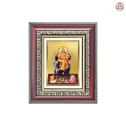 Lord Vishwakarma | Divine Architect of the Universe Tabletop Frame in 24K Gold Plated Foil