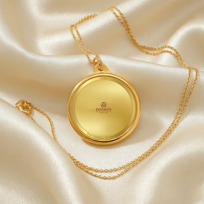 Diviniti 24K Gold Plated Customized 18MM Double Sided Pendant For Men, Women & Kids
