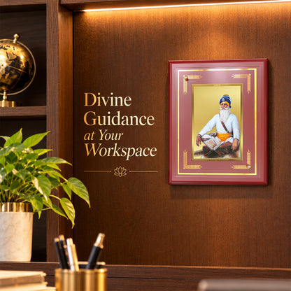 24K Gold-Plated Baba Deep Singh MDF Frame | Premium Gift Box | 26x20 CM