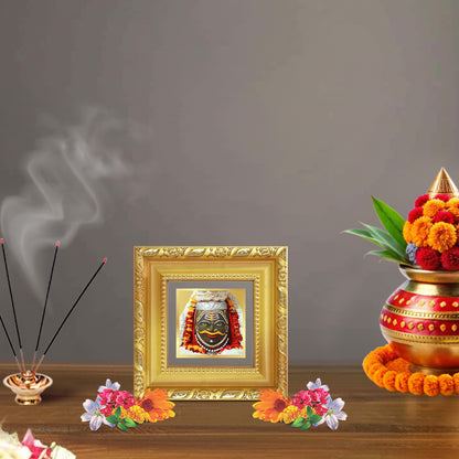 Diviniti Mahakaleshwar Tabletop Photo Frame in 24K Gold Plated Foil | Divine Power, Protection & Spiritual Liberation | DG103S1A (10x10 CM)