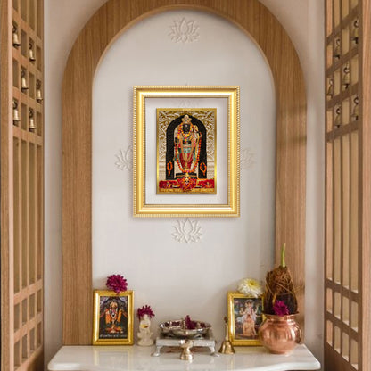 Diviniti 24K Gold Plated Ram Lalla (Classic) Divine Wall Frame for Home Mandir & Office Decor | Luxury Spiritual Gift