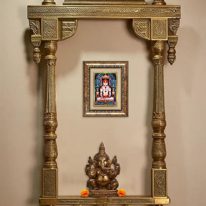 Diviniti 24K Gold Plated Adinath Divine Wall and Table Top Frame for Home Mandir & Office Decor | Premium Jain Spiritual Gift