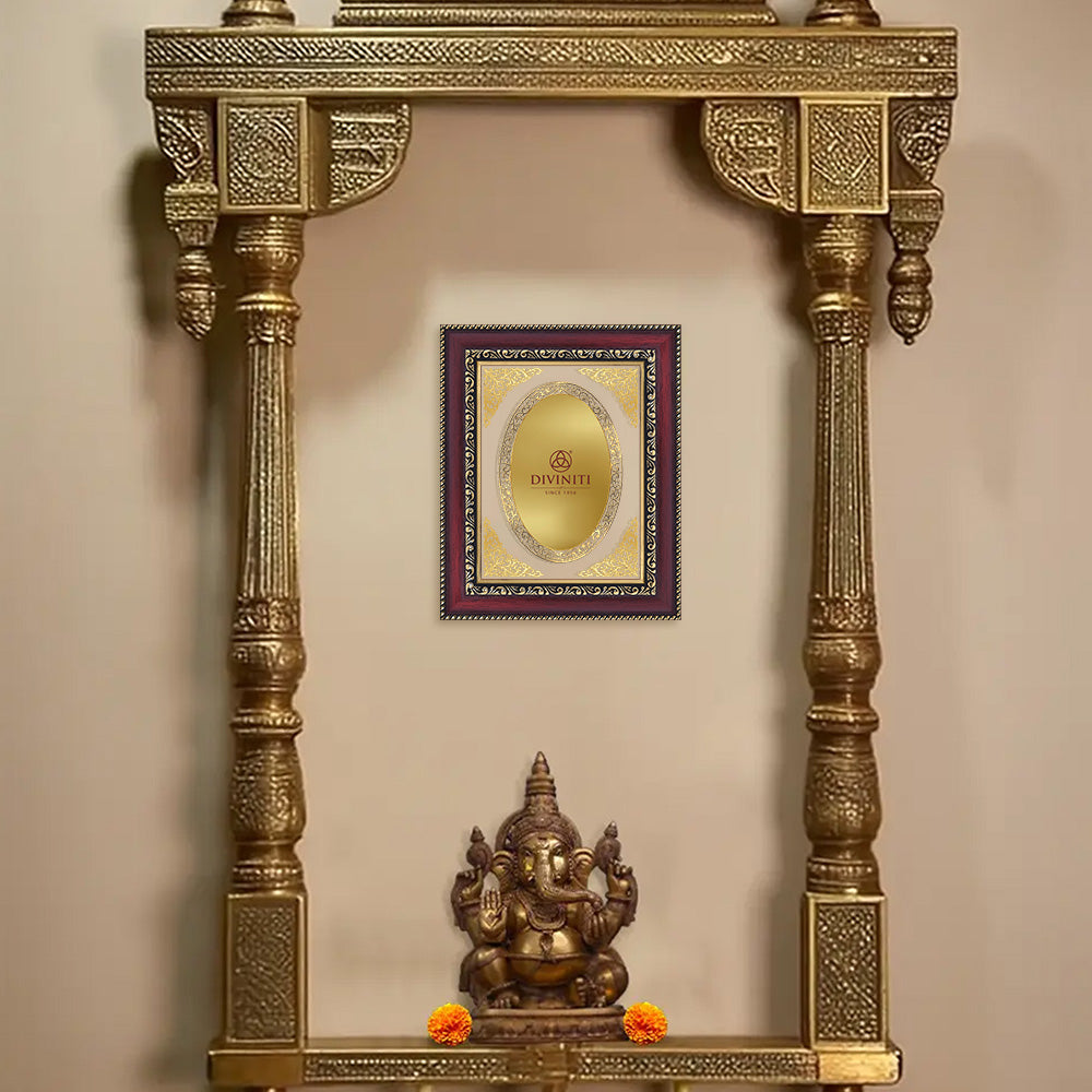 Diviniti Double Glass Frame Personalised Tabletop and Wall Photo Frame in 24K Gold Plated Foil