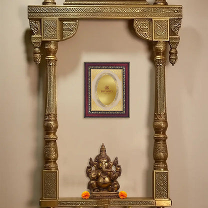 Diviniti Double Glass Frame Personalised Tabletop and Wall Photo Frame in 24K Gold Plated Foil